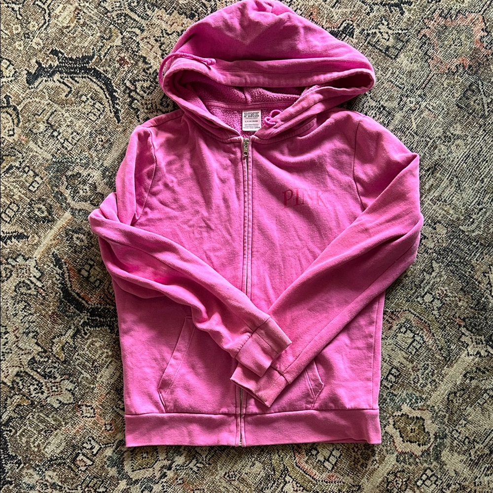 PINK Victoria's Secret Kids Zip-Up Hoodie - Vibrant Pink